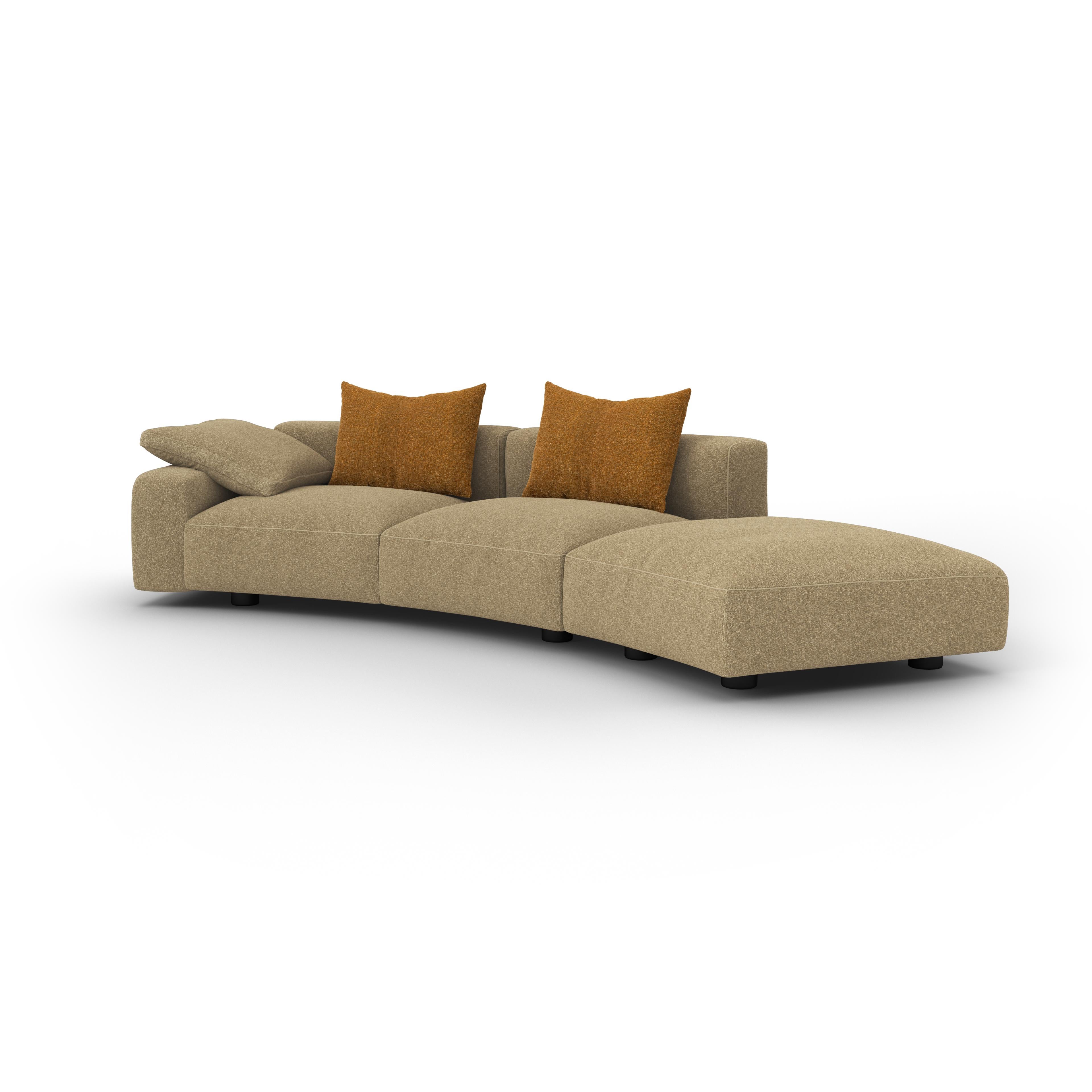 Pascal Modulares Curve-Sofa (amerikanisch) im Angebot