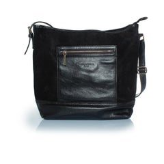 Pascal morabito, suede and leather shoulder bag