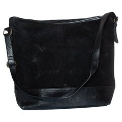 Pascal morabito, suede and leather shoulder bag