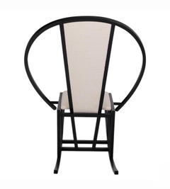 Vintage 1980's Pascal Mourgue Iconic Französisch skulpturale Contraste Schaukelstuhl