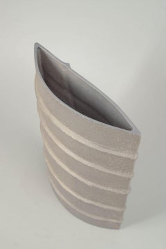 Pascal Mourgue. Brutalist aluminium vase with asymmetrical form, 1980s
