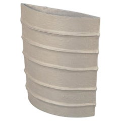 Pascal Mourgue. Brutalist aluminium vase with asymmetrical form, 1980s