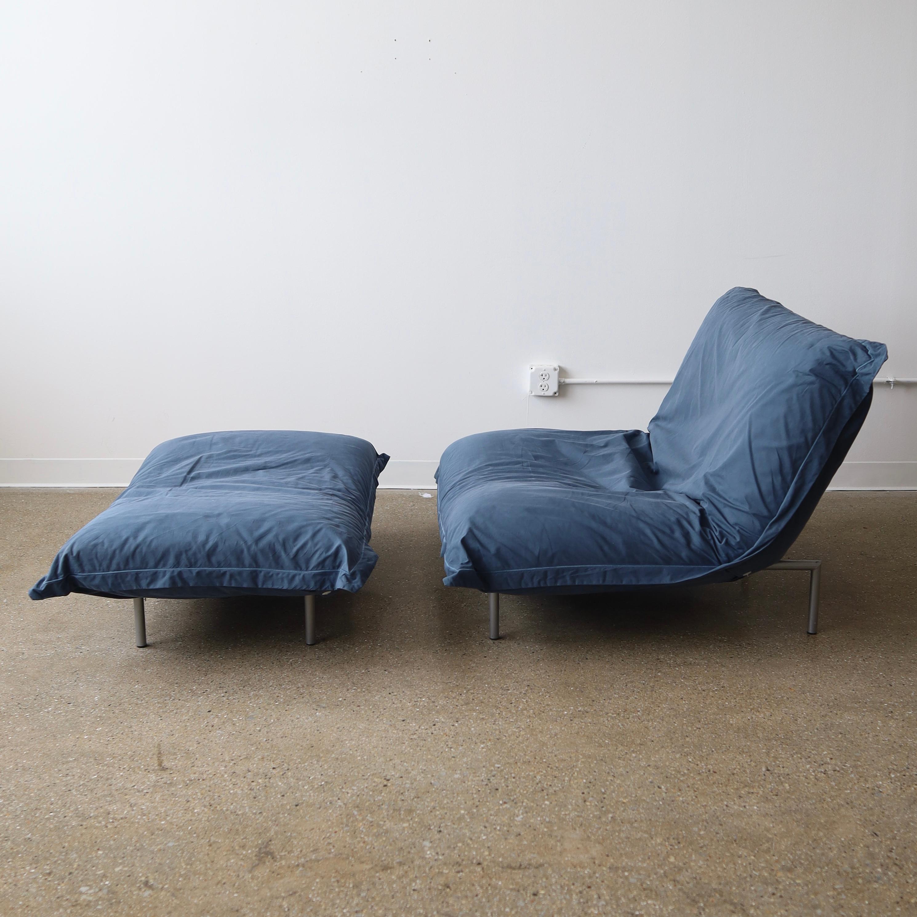 Pascal Mourgue “Calin” Chair + Ottoman For Sale 3