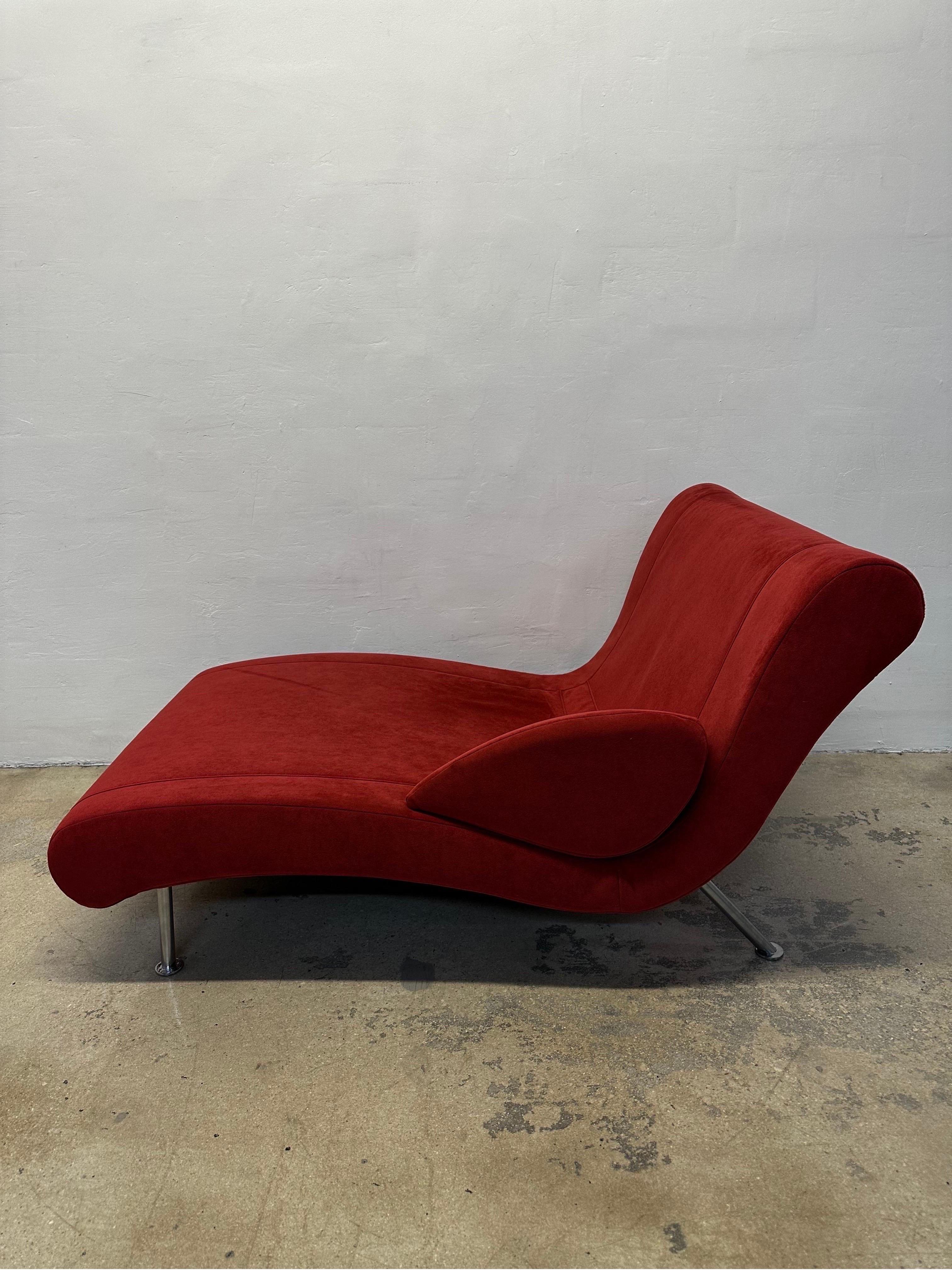 Steel Pascal Mourgue Dolce Vita Chaise Lounge for Cinna Ligne Roset For Sale