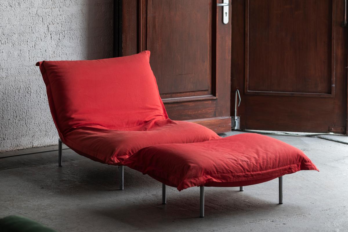 Pascal Mourgue Lounge Chair 'Calin' incl Hocker for Ligne Roset, France, 1990s For Sale 11