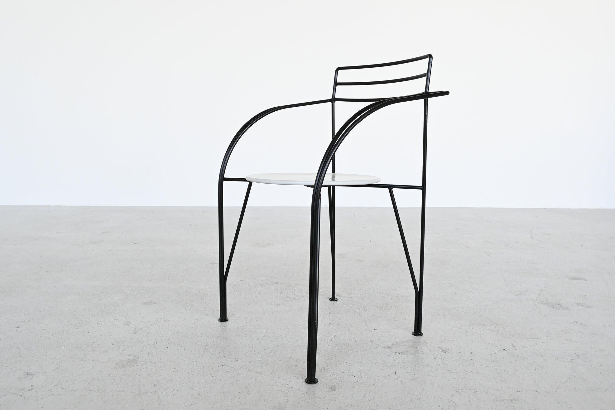 Metal Pascal Mourgue Silver Moon Dining Chairs Fermob, France, 1985