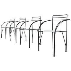 Pascal Mourgue Silver Moon Dining Chairs Fermob, France, 1985