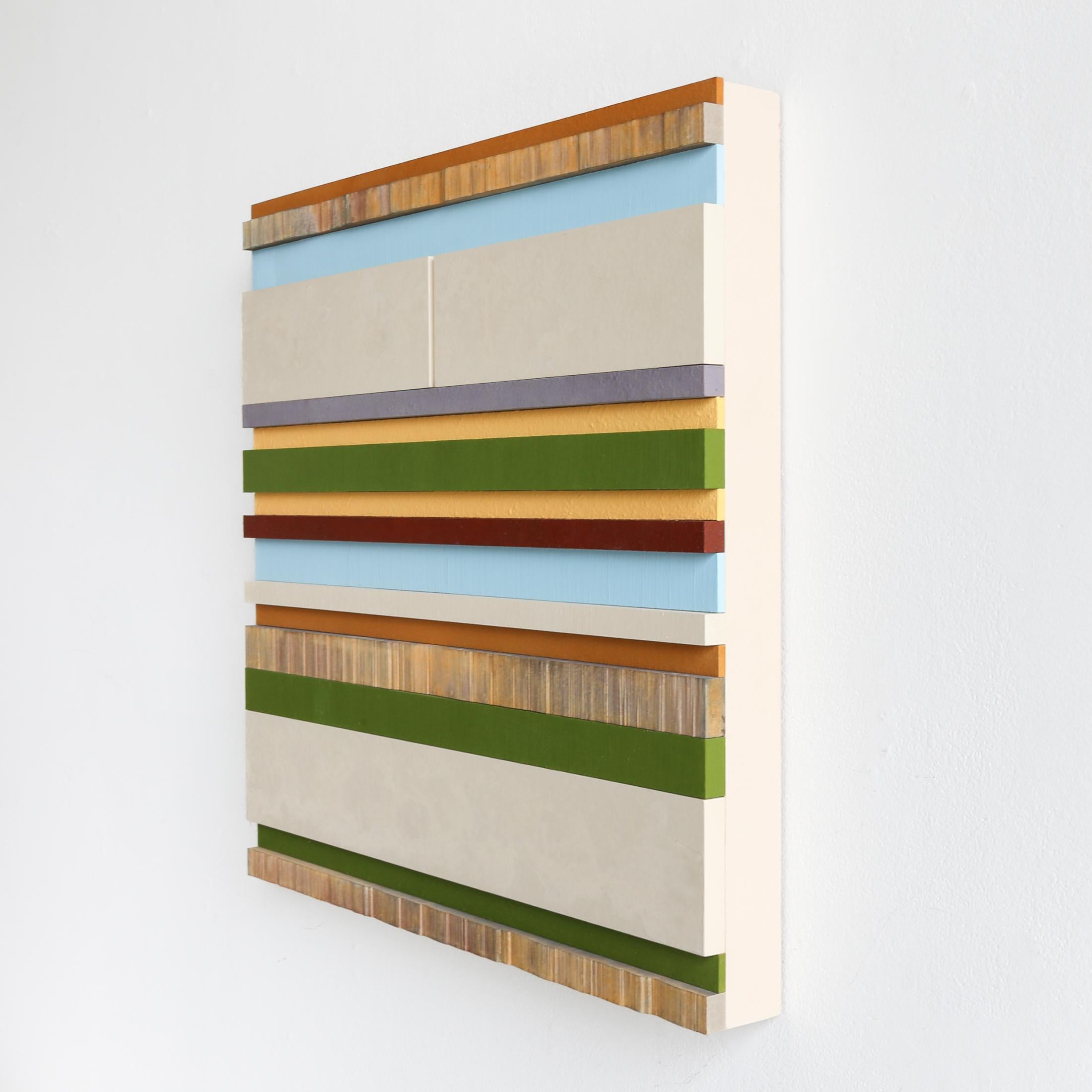 PASCAL PIERME
Tous Les Chemins 3
• wood and mixed media
24.00w x 24.00h x 3.00d in
$4,250.00

Pascal Pierme does not “feel good” unless he is making. From an early age, his grandfather’s garage studio inspired him to push the boundaries of his