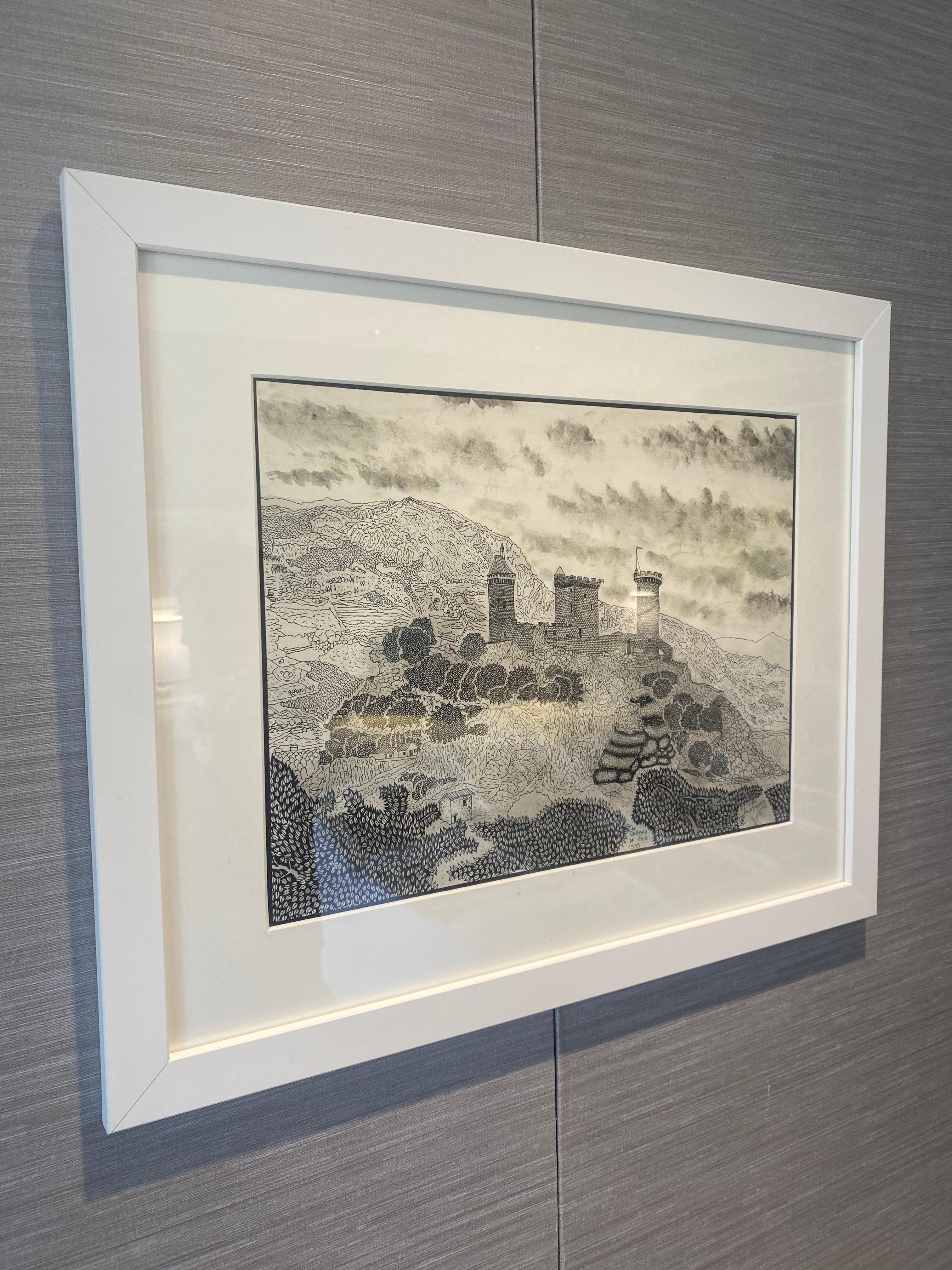 Rapidography & ink on paper + white frame

Pascal Plazanet is a French artist born in 1963 who lives and works in Paris, France. For more 30 years, he constantly uses rapidograph pens in his artworks on paper or onto canvas. The rapidograph is a