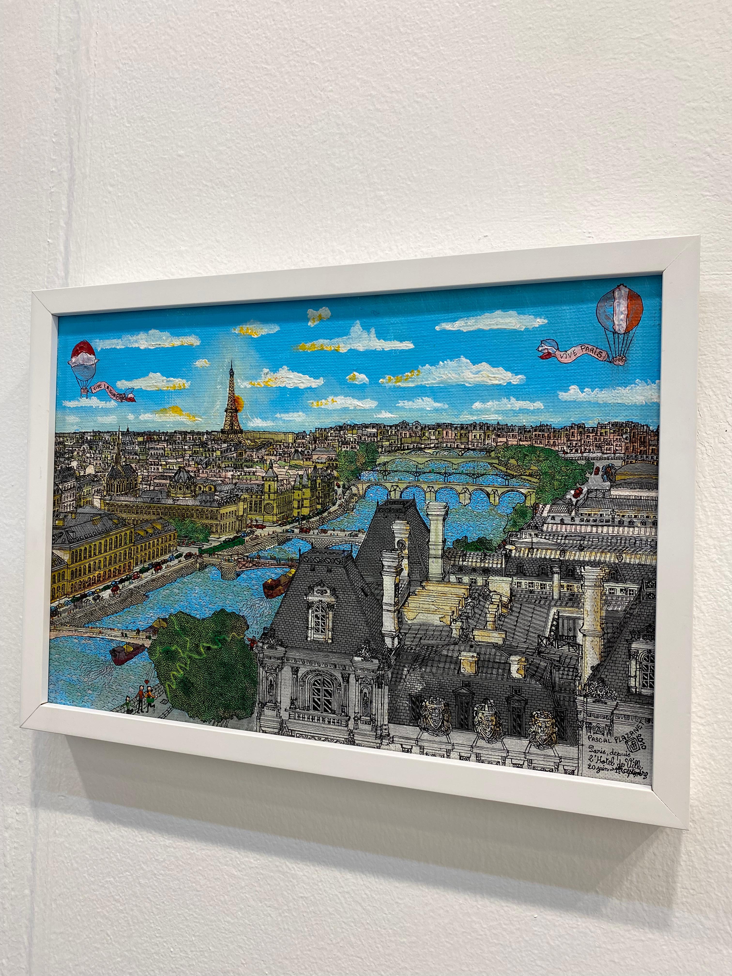 French Contemporary Art by Pascal Plazanet - Paris depuis l’Hotel de Ville For Sale 1