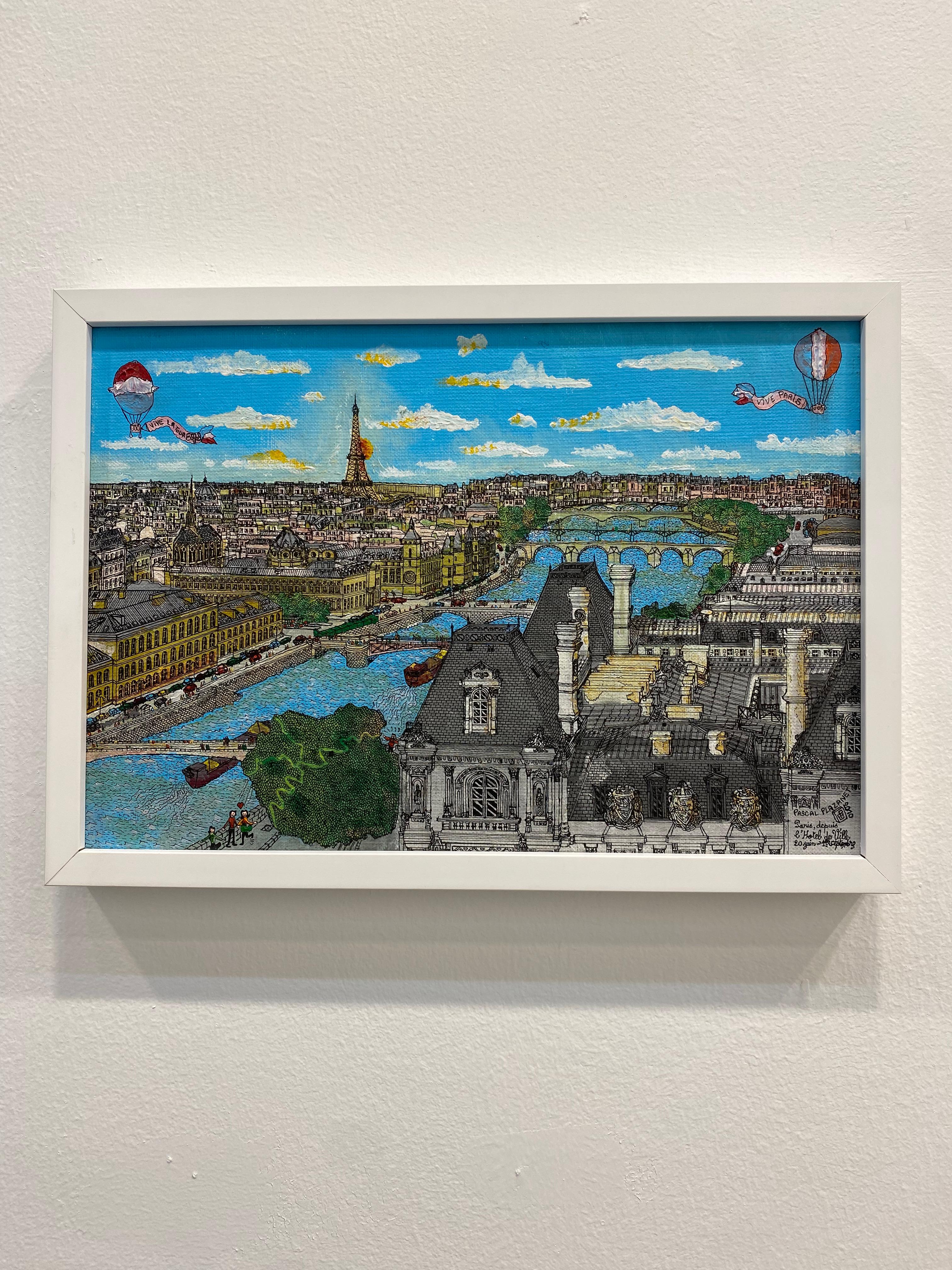 French Contemporary Art by Pascal Plazanet - Paris depuis l’Hotel de Ville For Sale 5