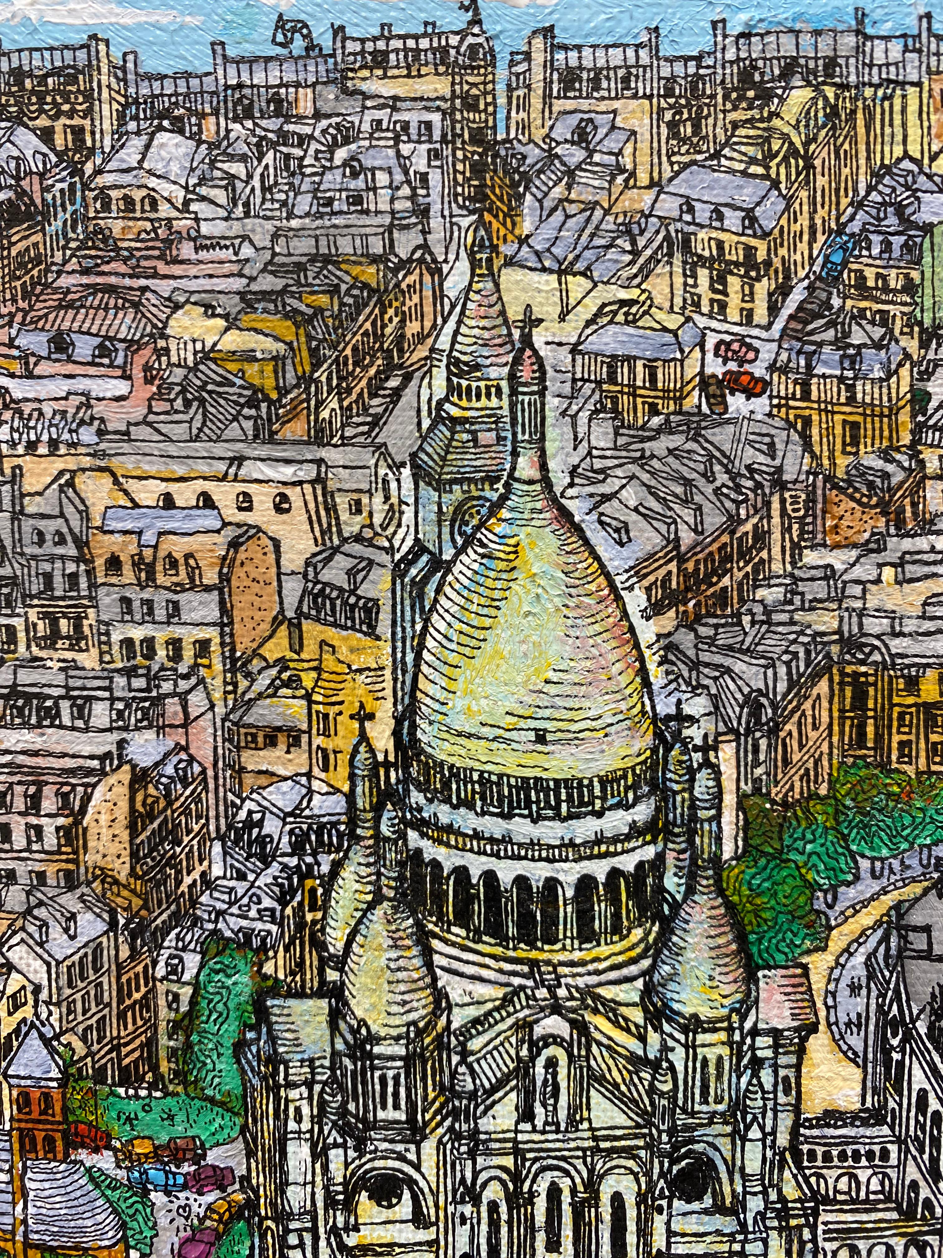 French Contemporary Art by Pascal Plazanet - Paris depuis l’Hotel de Ville For Sale 6