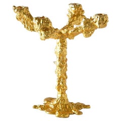 Pascal Smelik, Drip Candleholder Brass Plated for Pols Potten, Dutch Design