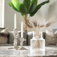 Pascal Smelik, Drip Candlestick 'S' Silver Plated Pols Potten, Dutch Design