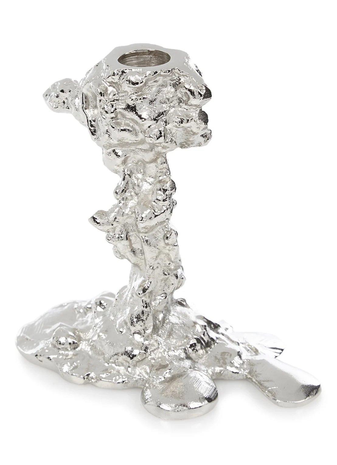 Contemporary Pascal Smelik, Drip Candlestick 'S' Silver Plated Pols Potten, Dutch Design For Sale
