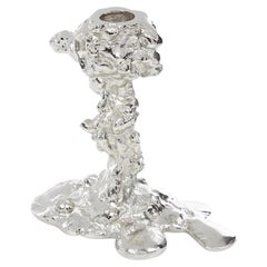 Pascal Smelik, Drip Candlestick 'S' Silver Plated Pols Potten, Dutch Design