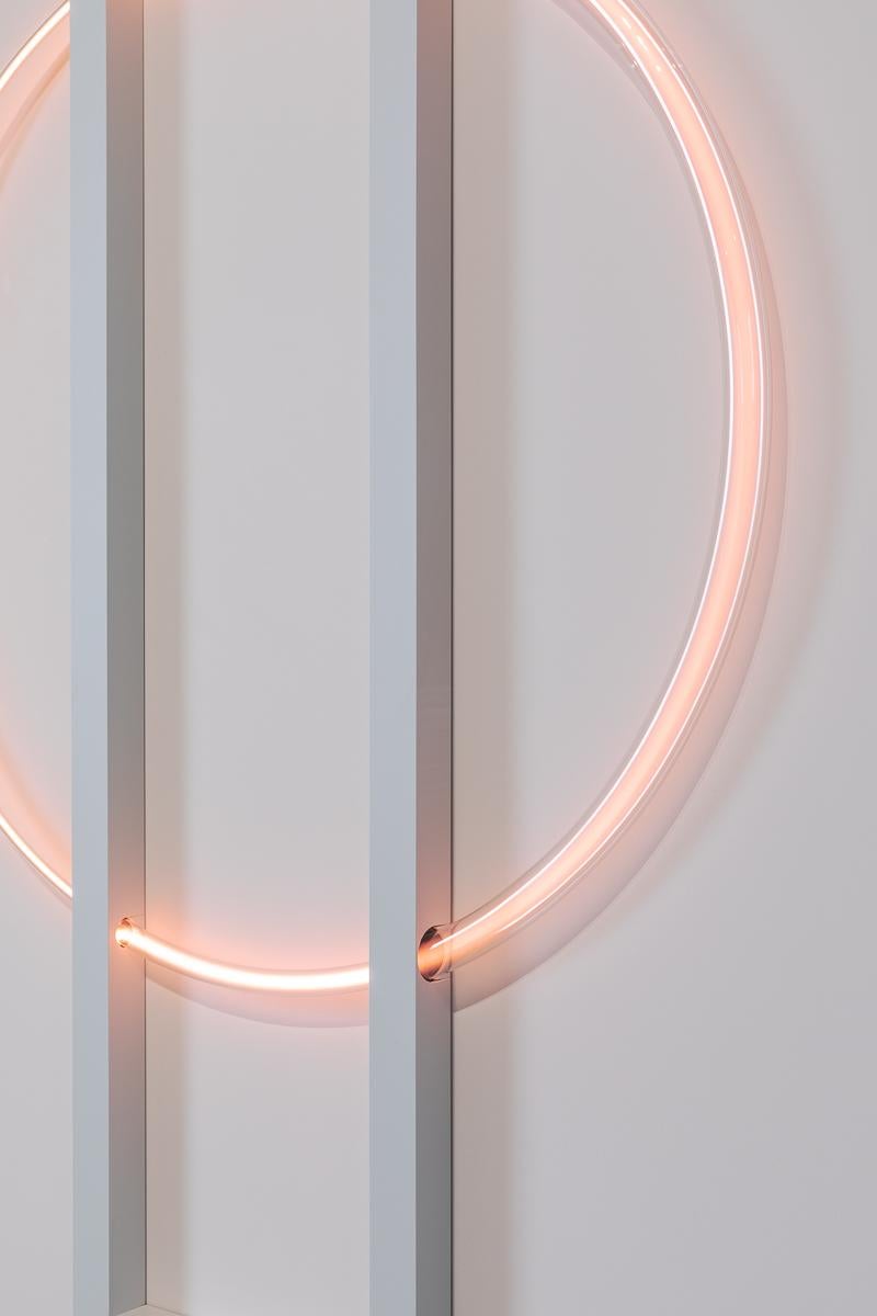 Contemporary Pascal Smelik, Helios Unlimited, Sunset Orange, Wall Light Sculpture, 2022