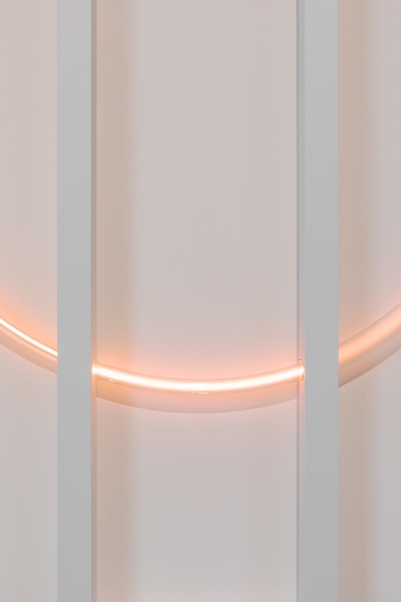 Dutch Pascal Smelik, Helios Unlimited, Sunset Orange, Wall Light Sculpture, 2023 For Sale