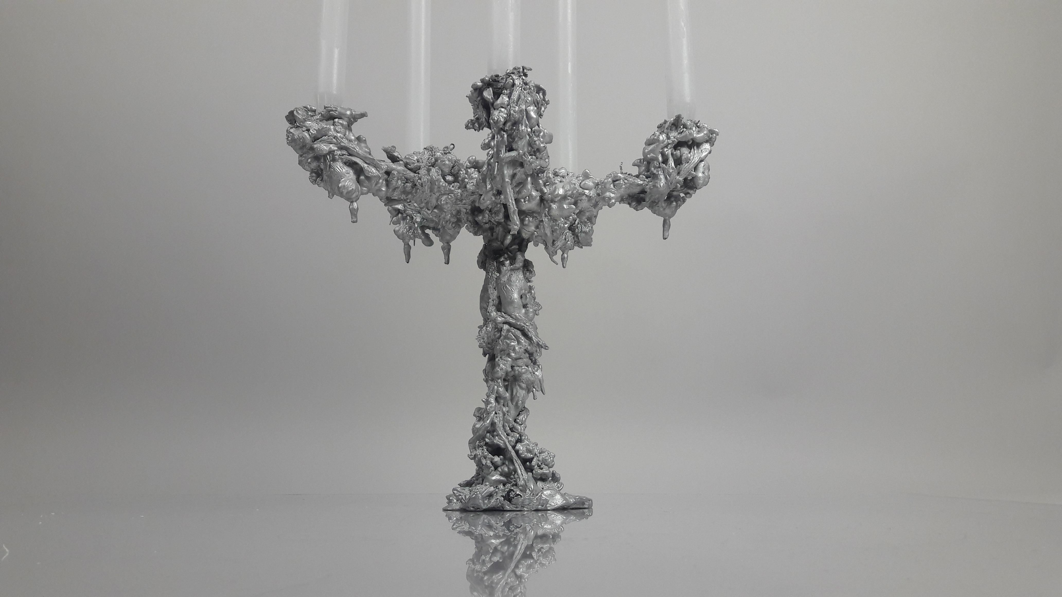Organic Modern Pascal Smelik, the Upside Down, 5-Armed Candelabra, Collectible Design For Sale