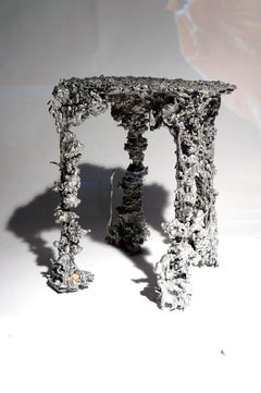 Pascal Smelik, The Upside Down Stool, Casted Aluminum, 2009, Proof of Concept