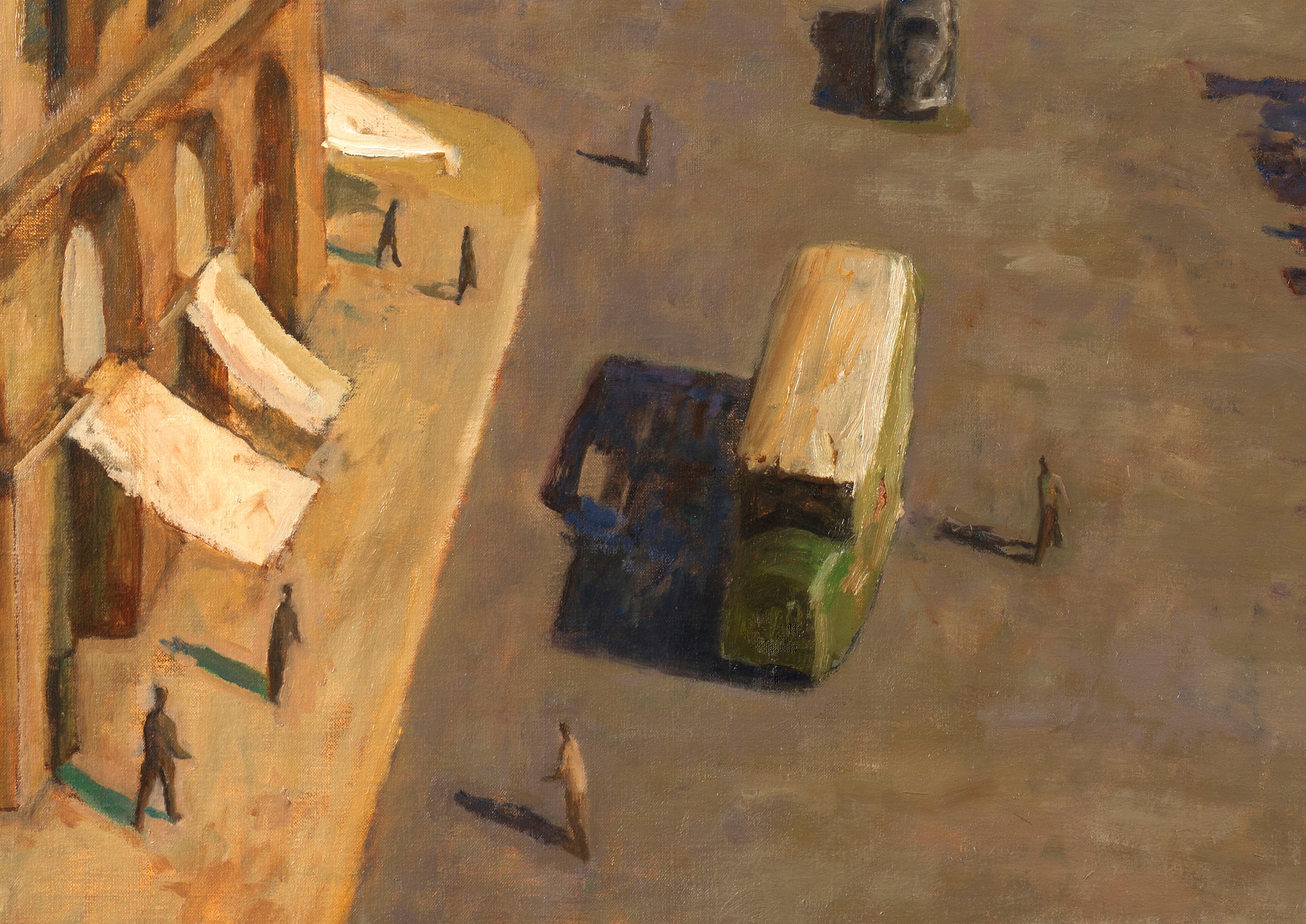 L'Aéroplane (dipinto di Parigi) - Painting Scuola francese di Pascal Vinardel