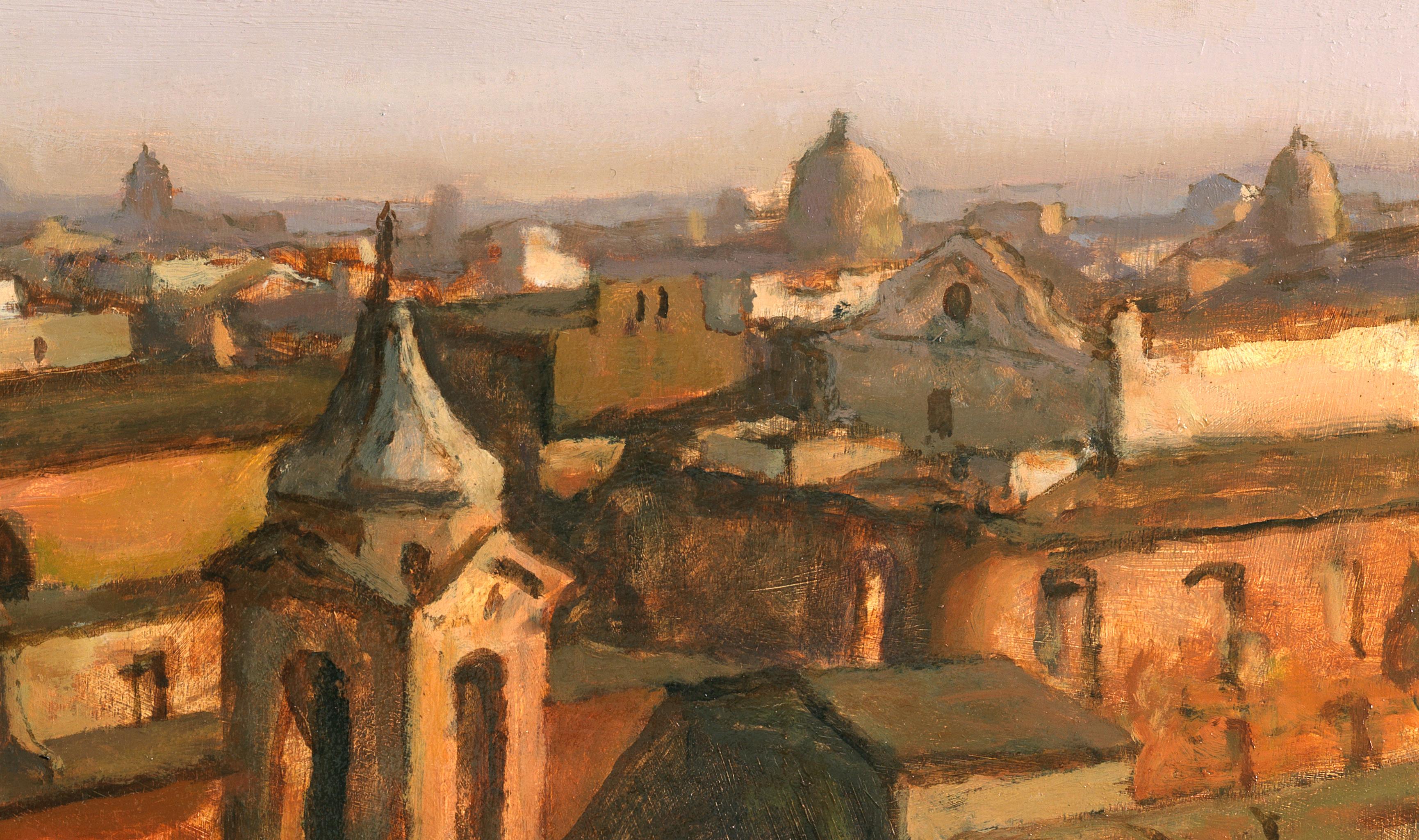 Roma - Dômes Et Couvents - Painting di Pascal Vinardel
