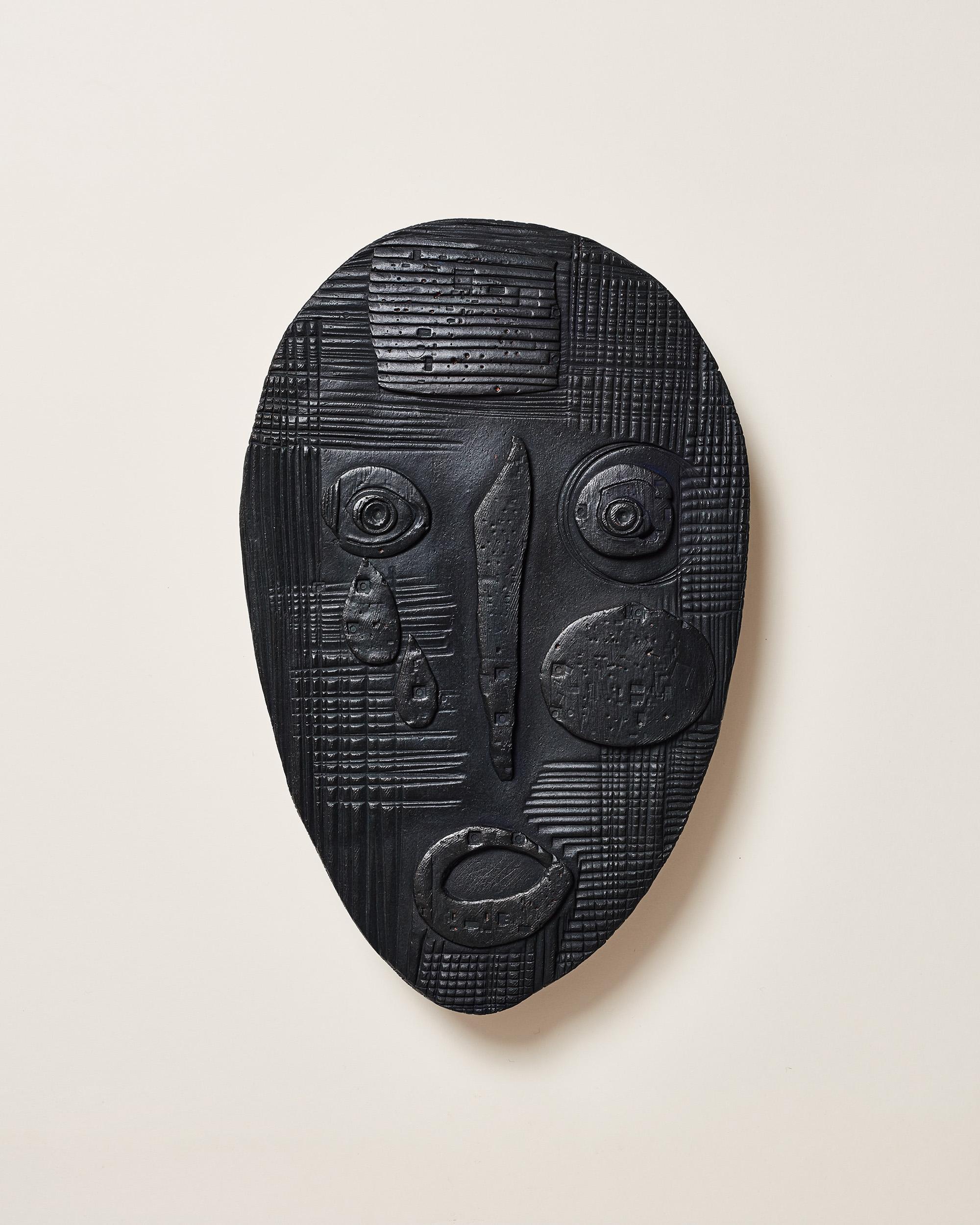 Masque Empathie - Contemporary Ceramic Portrait Sculpture