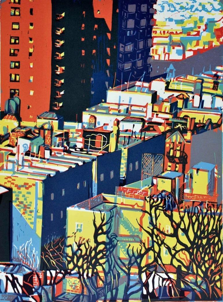 From the heights II - New York - Print by Pascale Hemery