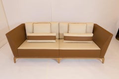 Pascale Sofa by Hugues Chevalier: Modern Leather & Bouclé Design