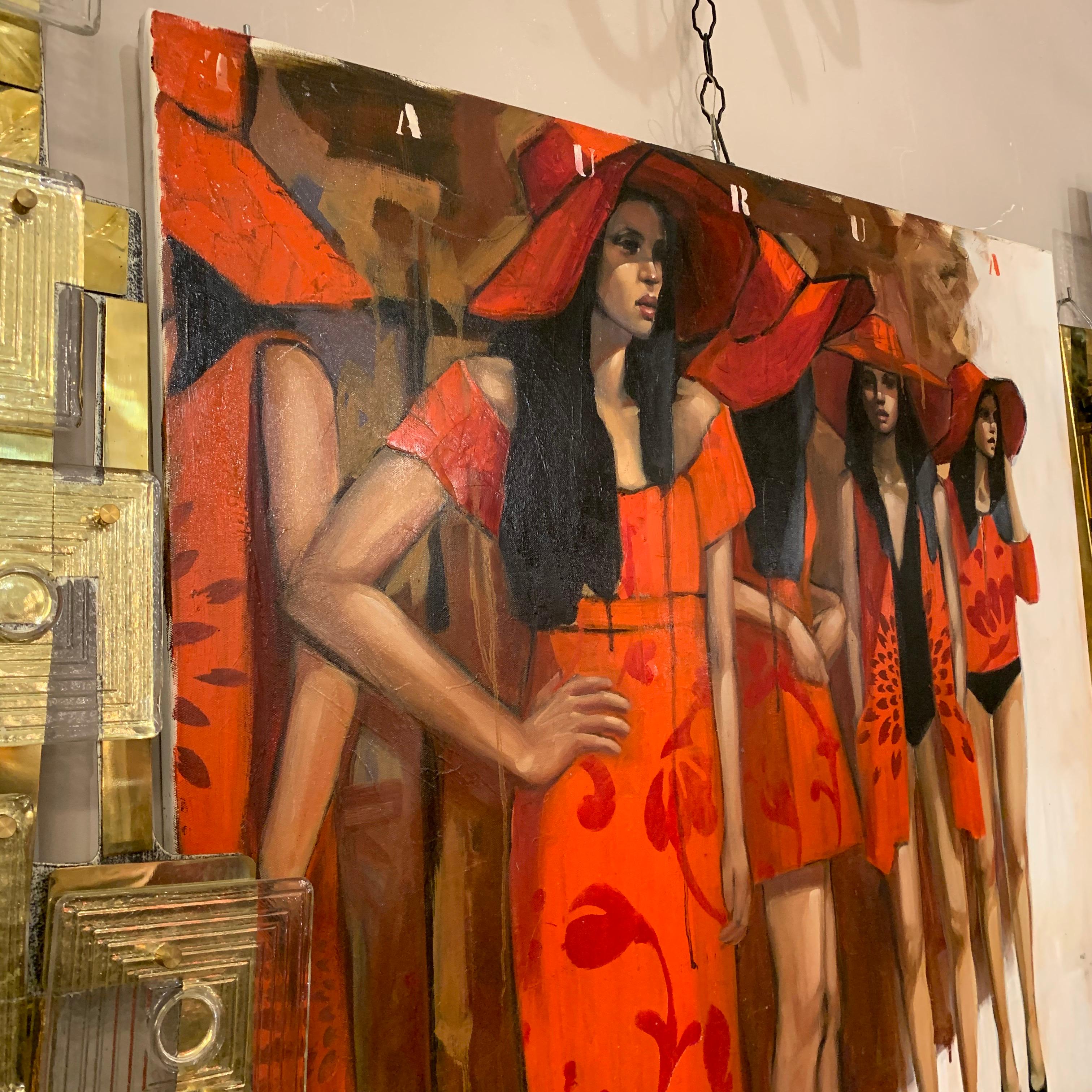 Pascale Taurua, Gemälde, Öl auf Leinwand, 2013 im Angebot 7