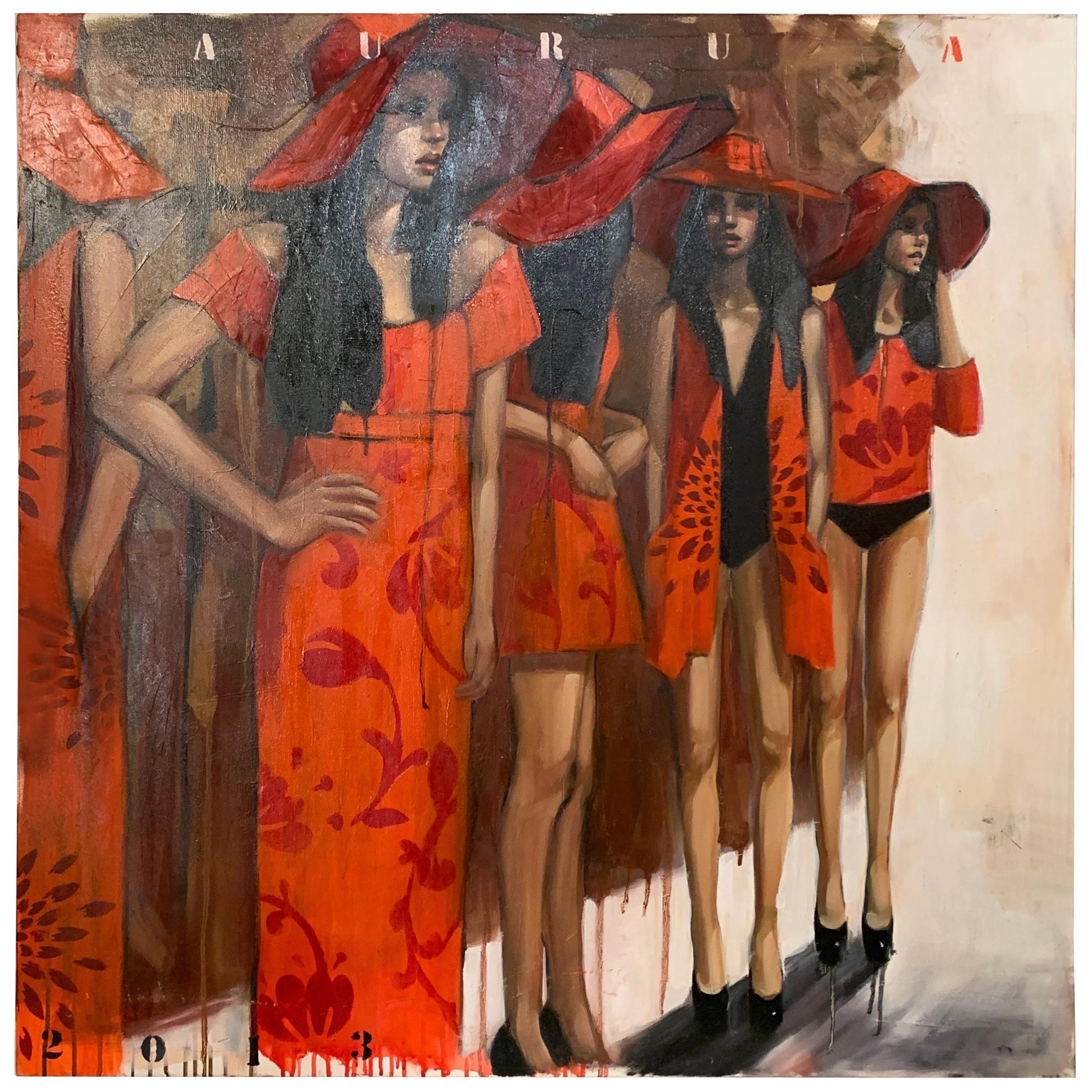 Pascale Taurua, Gemälde, Öl auf Leinwand, 2013