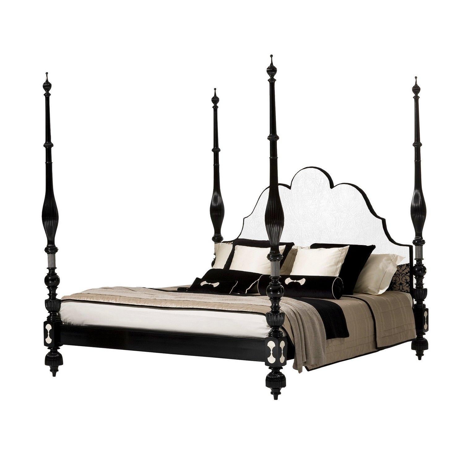 black four poster bed king