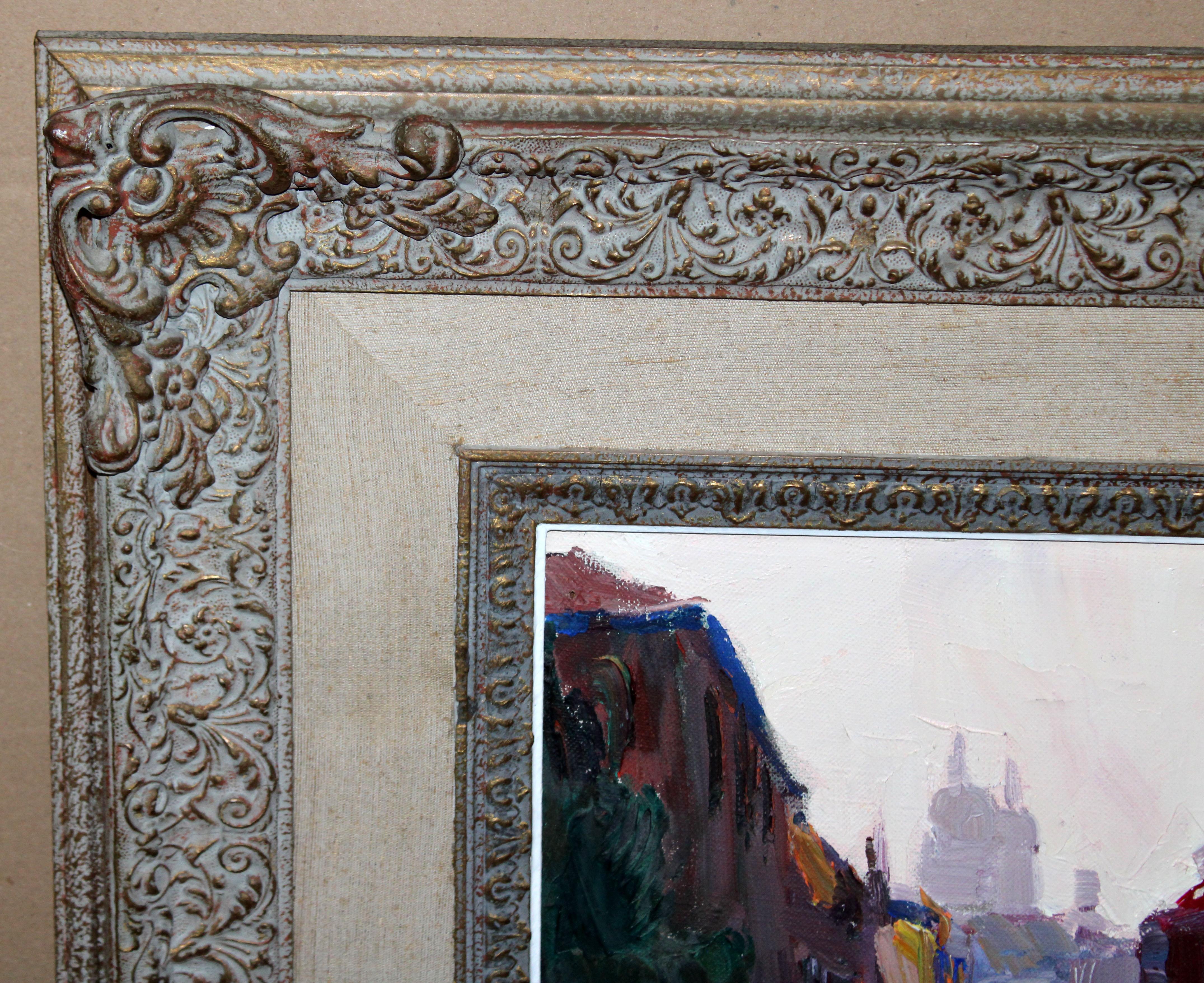 Canal veneciano - Óleo sobre tela im Angebot 3