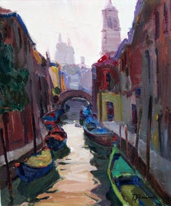 Canal veneciano - Óleo sobre tela