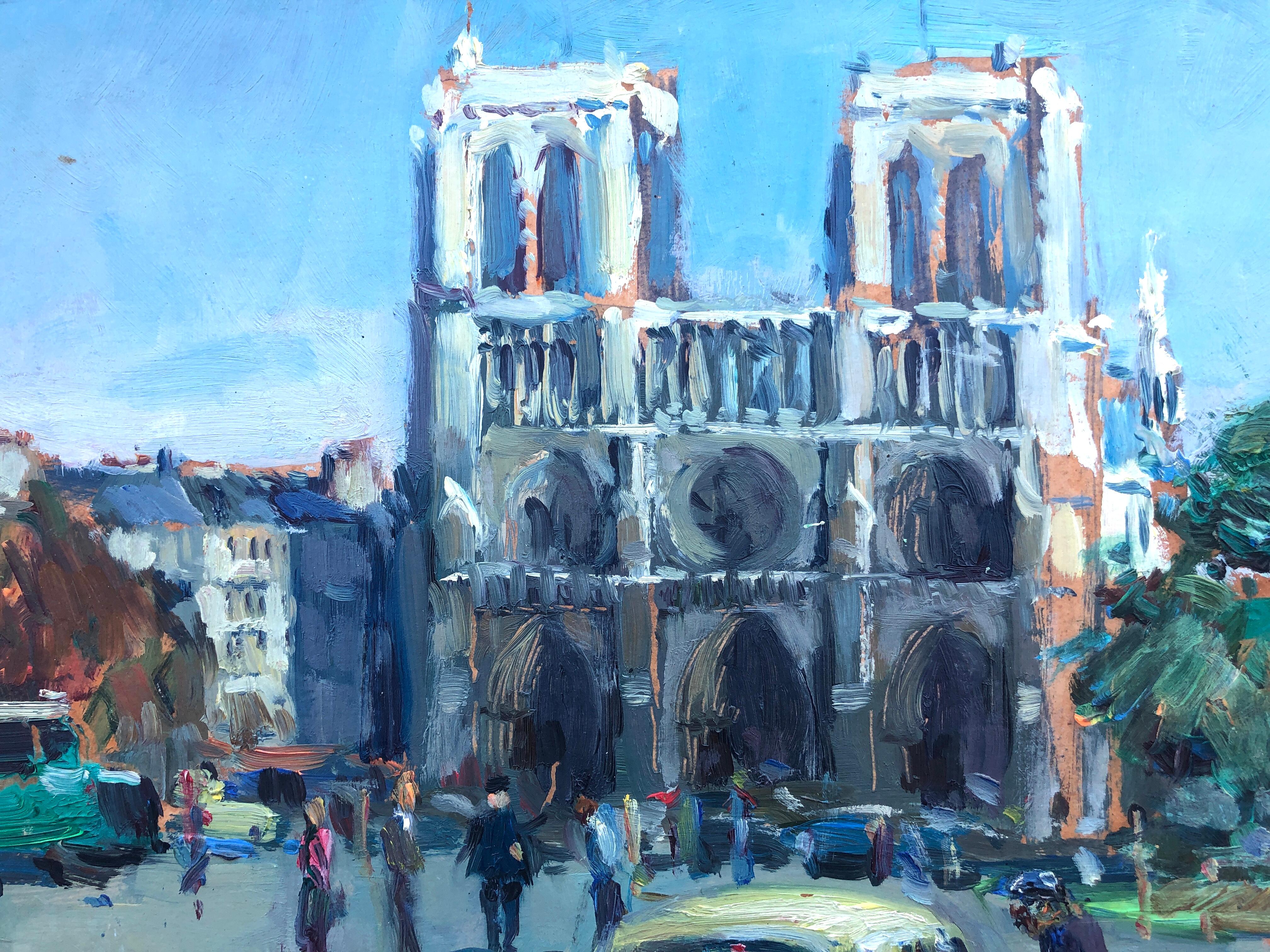 Artista: Pascual Bueno Ferrer
Título: Notre-Dame, París, Francia
Técnica: Óleo sobre tabla
Dimensiones: 14,2 x 18,5 pulg. (sin marco), 21,7 x 26 pulg. (con marco)
Apoyo: Junta
Firma: Sí, en la esquina inferior izquierda
Localización del sujeto: