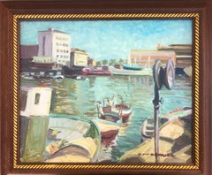 Barcelona, Spanien, Öl auf Leinwand, Gemälde spanische Meereslandschaft, Öl