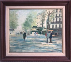 Ansicht von Barcelona, Spanien, Öl auf Leinwand, Gemälde Stadtlandschaft