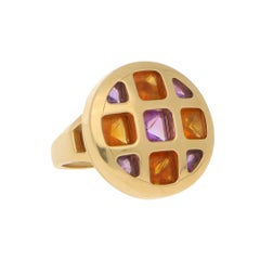 "Pasha de Cartier" Multigemstone Cocktail Ring in Yellow Gold