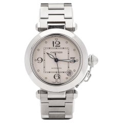 Pasha de Cartier stainless steel 2324 Swiss-made ladies' wristwatch.
