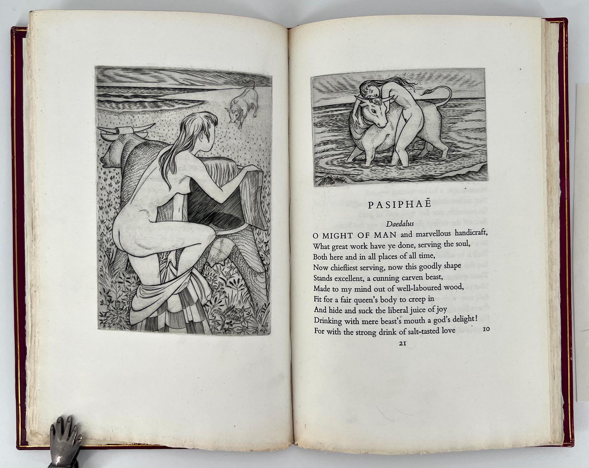 English Pasiphaë by Algernon C. Swinburne / Golden Cockerel Press For Sale