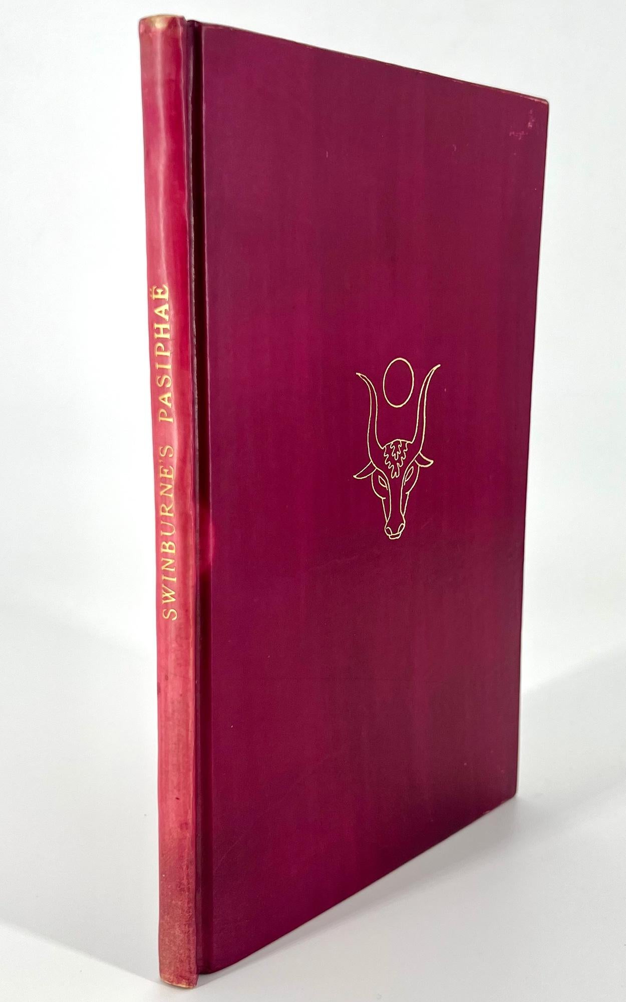 Leather Pasiphaë by Algernon C. Swinburne / Golden Cockerel Press For Sale