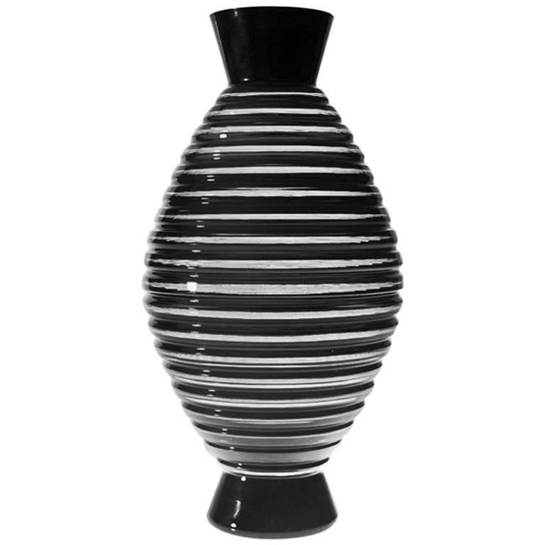 Paso Doble Tall Glass Vase For Sale