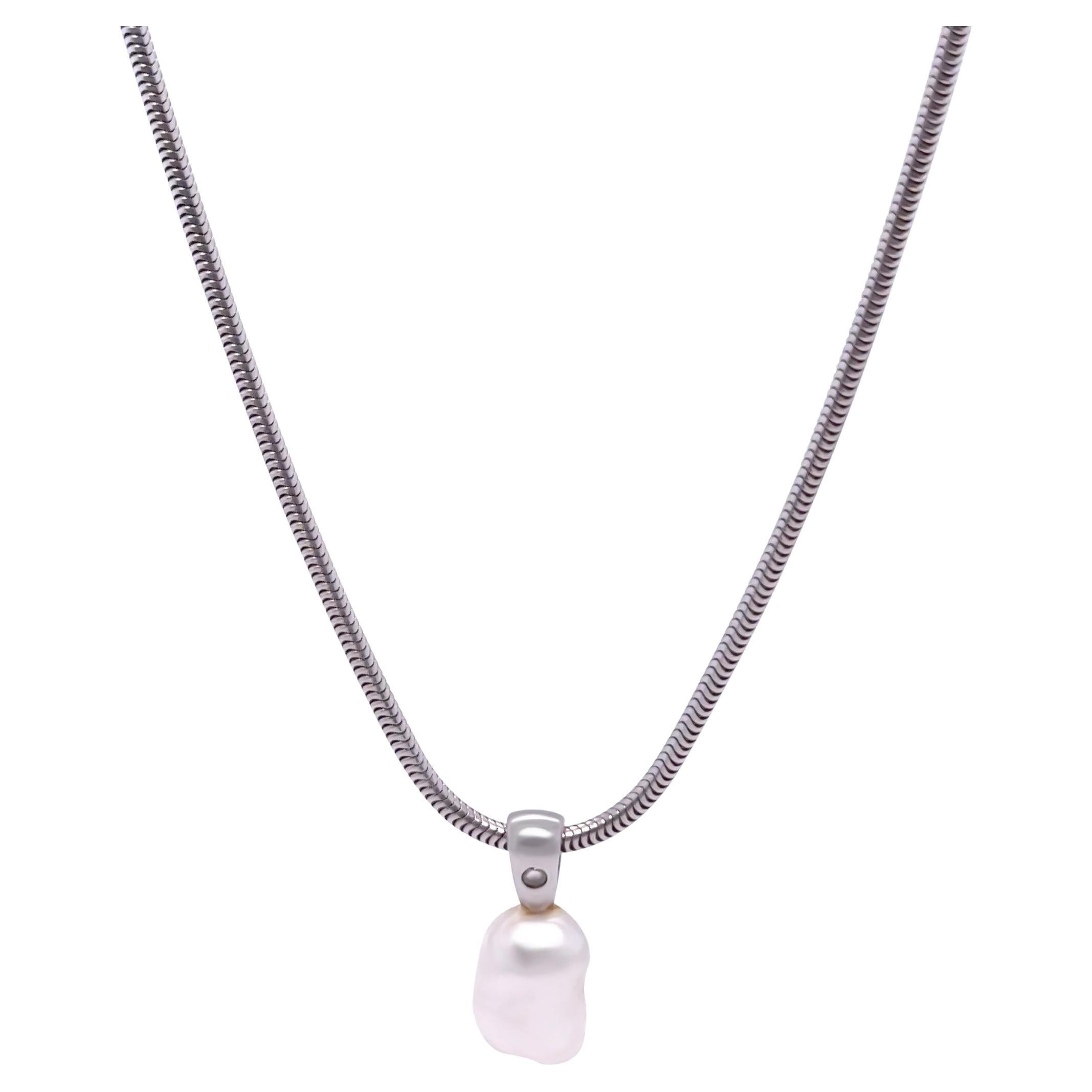 Paspaley 18ct White Gold Kechi Pearl Necklace 9.3g For Sale