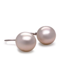 Paspaley Boucles d'oreilles crochets en or blanc 18ct avec perles des mers du Sud