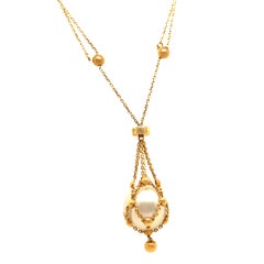 Paspaley 18ct Yellow Gold Lavalier Necklace with 13mm Circle Pearl
