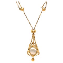 Paspaley 18ct Yellow Gold Lavalier Necklace with 13mm Circle Pearl