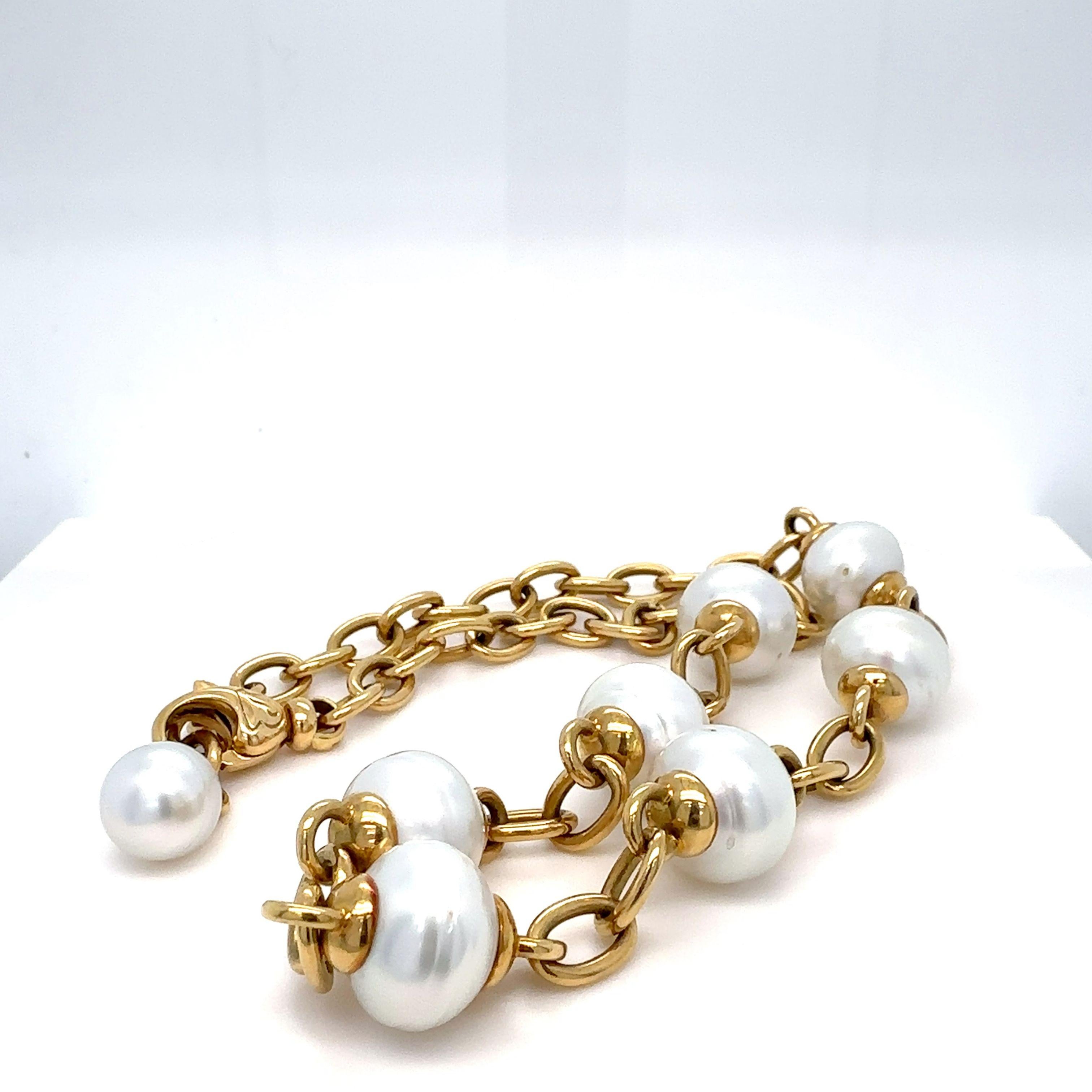 Paspaley 18ct Gelbgold Perlenkette 73.3g Perlenkette im Zustand „Hervorragend“ in SYDNEY, NSW