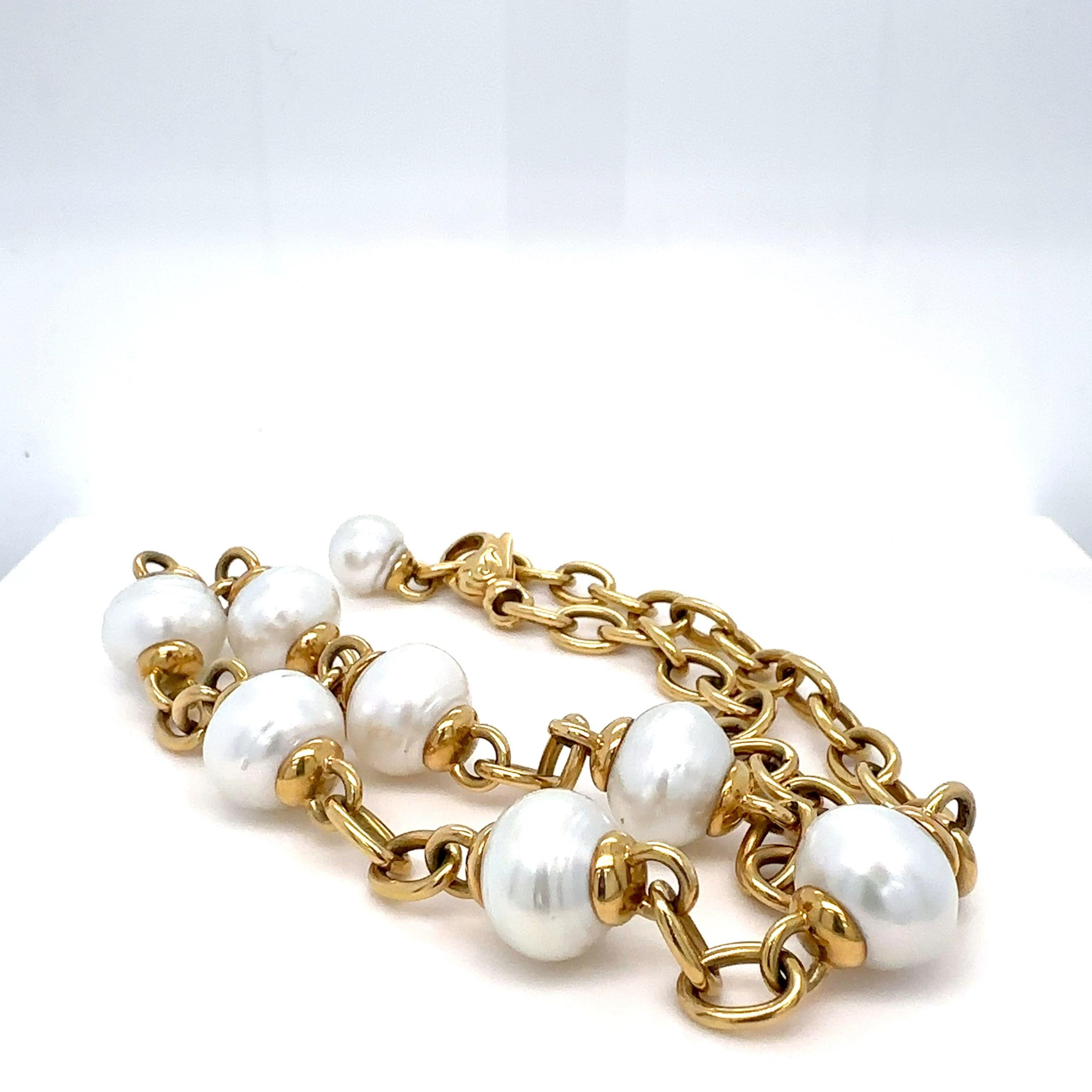 Paspaley 18ct Gelbgold Perlenkette 73.3g Perlenkette Damen