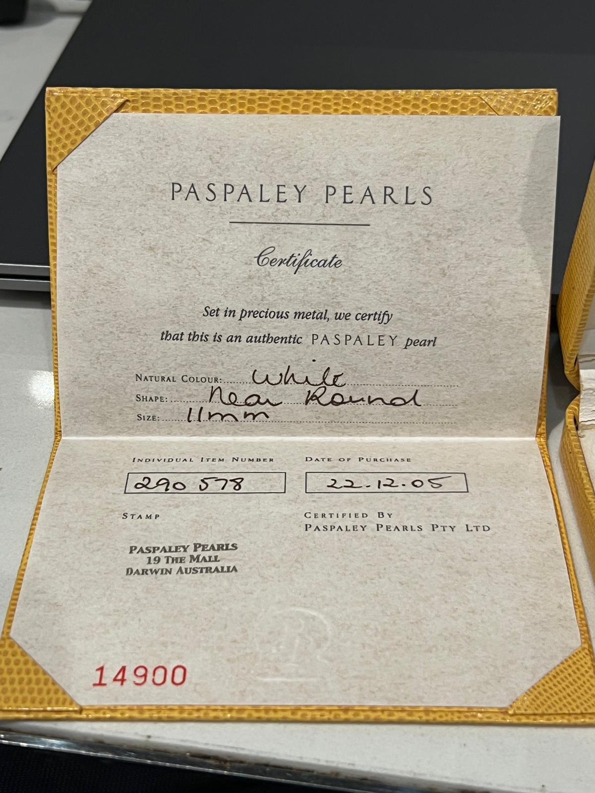 Paspaley 18ct Yellow Gold Shepherd Hook Earrings 6.34g 5