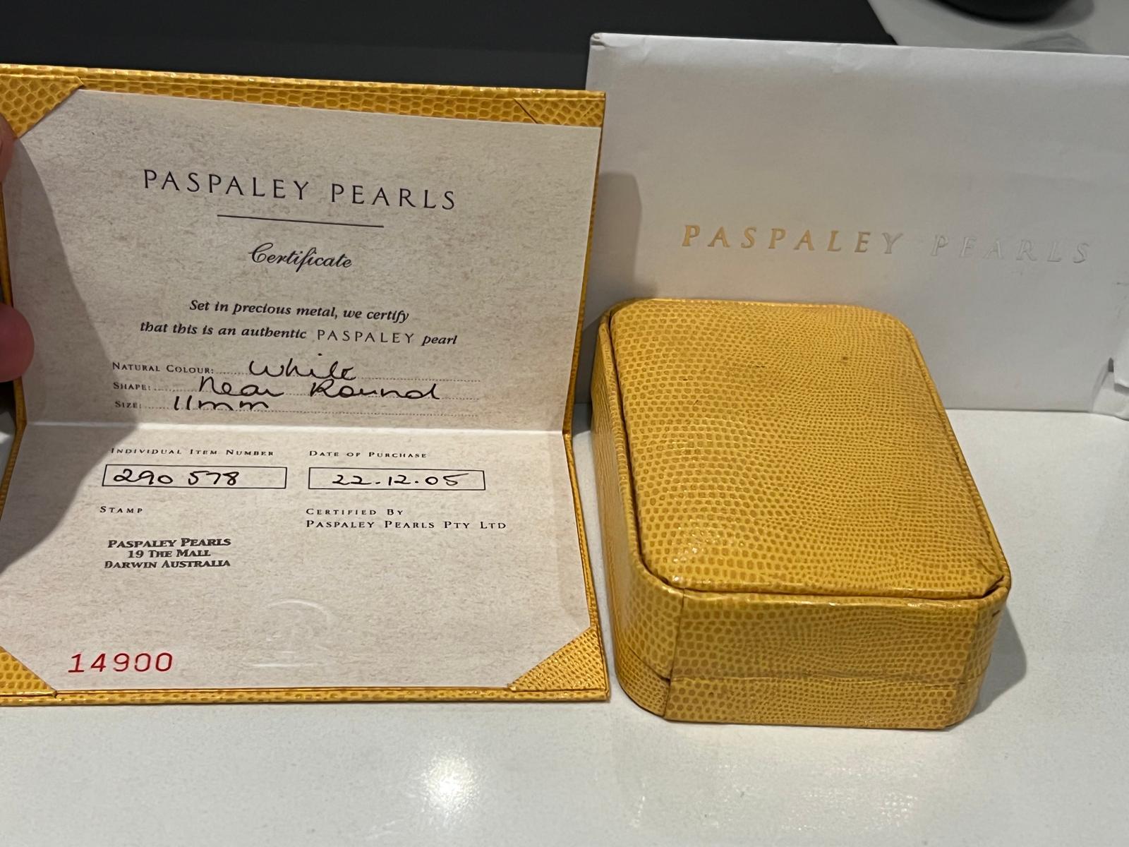 Paspaley 18ct Yellow Gold Shepherd Hook Earrings 6.34g 7
